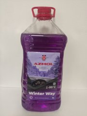 На фото: Омыватель стекла зимний AZMOL Winter Way -20°C фиолетовая 4 л