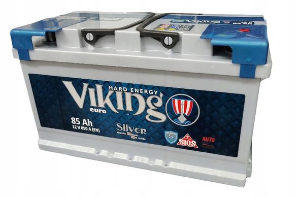 На фото: Акумулятор Viking Silver 6СТ-85Ah Аз 850А (0) (LB4)