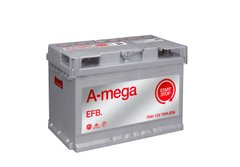 На фото: Аккумулятор A-mega EFB 6СТ-78Ah Аз 790А (0) (L3)