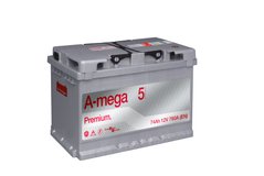 На фото: Аккумулятор A-mega Premium 6СТ-74Ah Аз 760А (0) (L3)