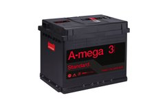 На фото: Аккумулятор A-mega Standard 6СТ-60Ah Аз 540А (0) (L2)