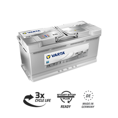 На фото: Аккумулятор Varta Silver Dynamic AGM 6СТ-105Ah Аз 950А (0) (L6) 605 901 095 (H15)