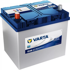 На фото: Аккумулятор Varta Blue Dynamic ASIА (D48) 6СТ-60Ah Аз 540А (1) (D23+B0) 560 411 054