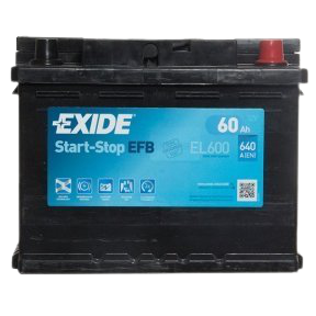 На фото: Акумулятор EXIDE START-STOP EFB 6СТ-60Ah Аз 640А (0) (L2) EL 600
