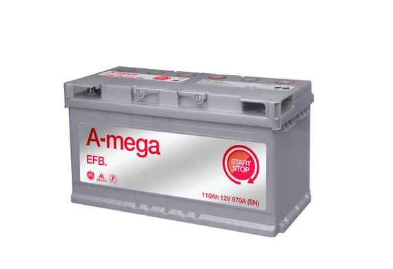 На фото: Аккумулятор A-mega EFB 6СТ-110Ah Аз 970А (0) (L5)