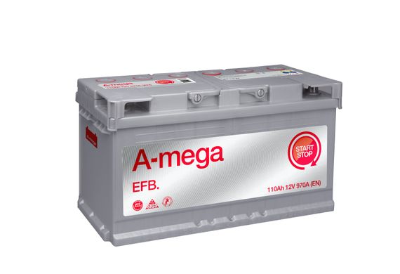 На фото: Акумулятор A-mega EFB 6СТ-110Ah Аз 970А (0) (L5)