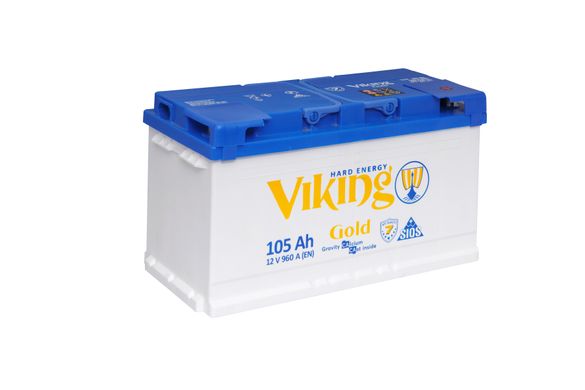 Аккумулятор Viking Gold 6СТ-105Ah Аз 960А (0) (L5)