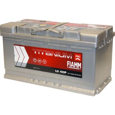 На фото: Аккумулятор FIAMM TITANIUM PRO 6СТ-100Ah Аз 870А (0) (L5) 7905160