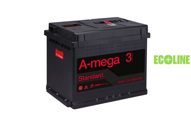 Аккумулятор A-mega Standard 6СТ-60-АЗ(0)
