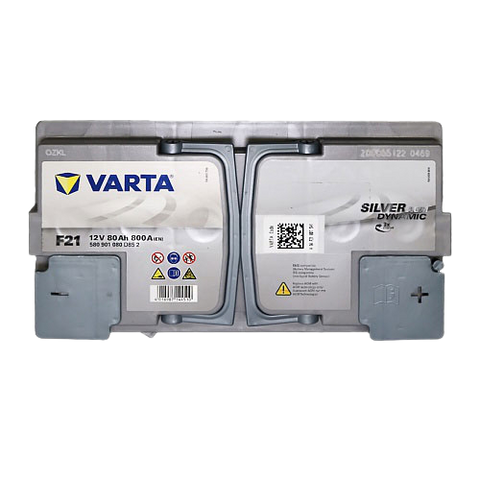 Заказать Аккумулятор VARTA Silver Dynamic (Варта) 80Ач о/п F21 (580 901 080)  800А AGM в интернет-магазине
