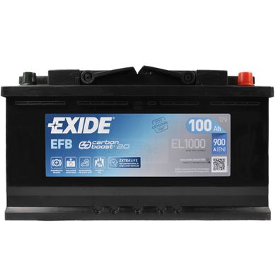 На фото: Аккумулятор EXIDE START-STOP EFB 6СТ-100Ah Аз 900А (0) (L5) EL 1000