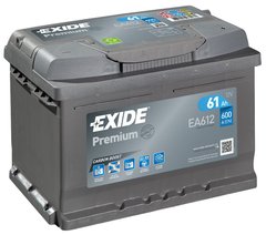 На фото: Аккумулятор EXIDE PREMIUM 6СТ-61Ah Аз 600А (0) (LB2) EA612