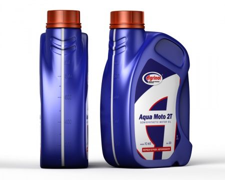 На фото: Моторное масло Agrinol Aqua Moto 2T 1л