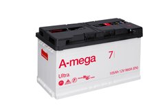 На фото: Акумулятор A-mega Ultra 6СТ-105Ah Аз 960А (0) (L5)