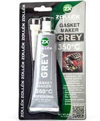 На фото: Герметик прокладка Zollex Grey Gasket Maker +350°C серый 85г