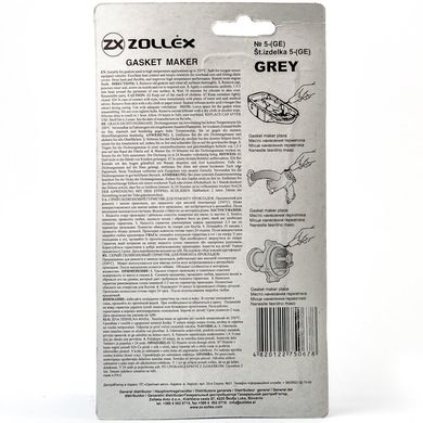 На фото: Герметик прокладка Zollex Grey Gasket Maker +350°C сірий 85г