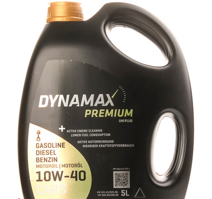 На фото: Олива моторна Dynamax Premium Uni Plus 10w40 5л