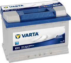 На фото: Аккумулятор Varta Blue Dynamic (E11) 6СТ-74Ah Аз 680А (0) (L3) 574 012 068
