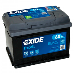 На фото: Акумулятор EXIDE EXCELL 6СТ- 60Ah Аз 540А (0) (LB2) EB602