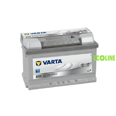Аккумулятор Varta Silver Dynamic (E38) 6СТ-74Ah Аз 750А (0) (LB3) 574 402 075