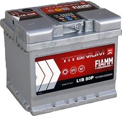 На фото: Аккумулятор FIAMM TITANIUM PRO 6СТ-50Ah Аз 520А (0) (LB1) 7905144