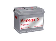 На фото: Аккумулятор A-mega Premium 6СТ-65Ah Аз 640А (0) (L2)